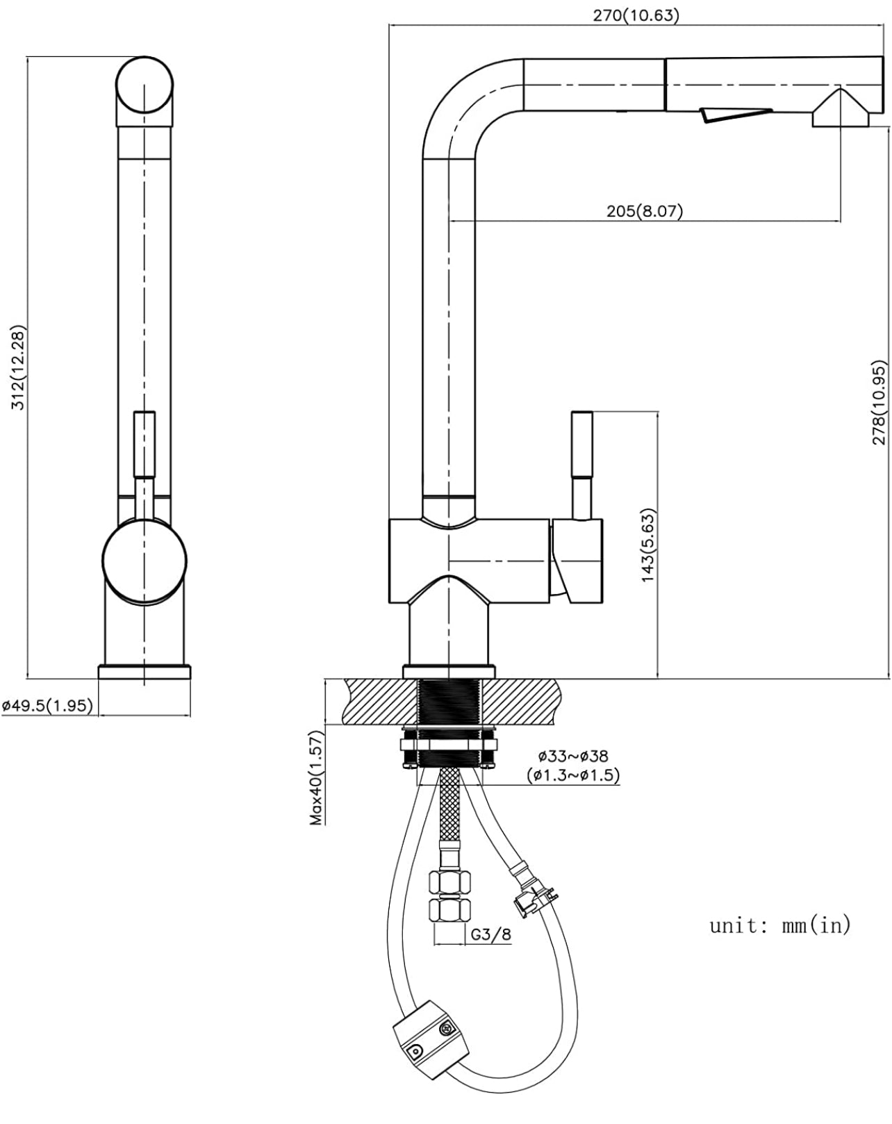 Keuken Kraan Alesa Zwart