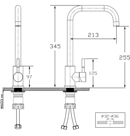 Keuken Kraan Besa Zwart